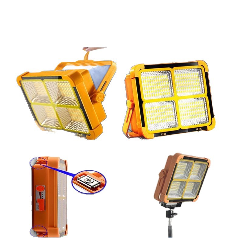 Travel lights charging solar-powered, mobile phone for camping