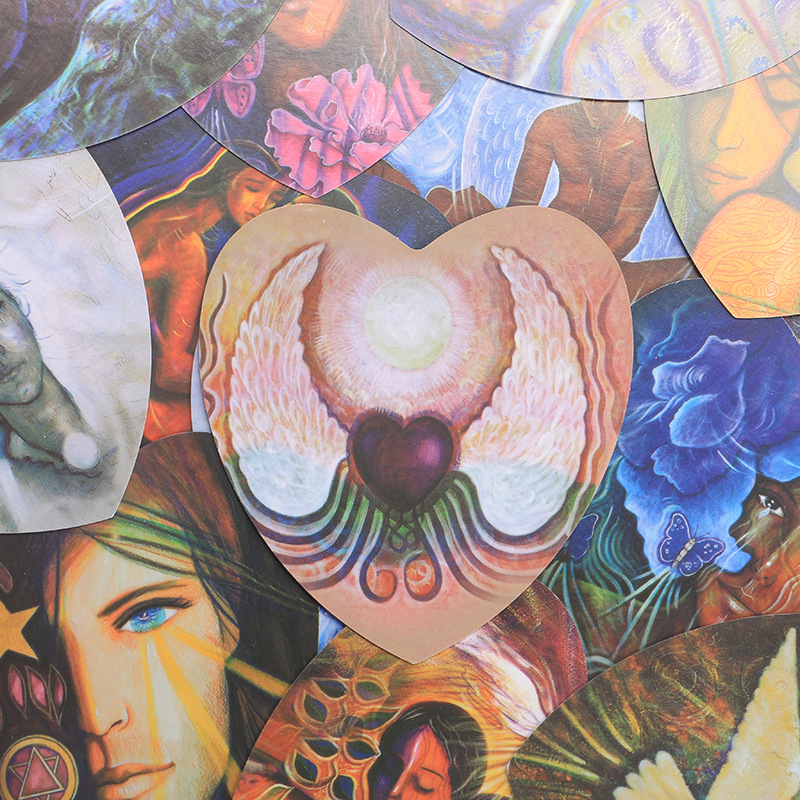 Lovers Couple Oracle Tarot Heart-shaped Cards_voghion.com