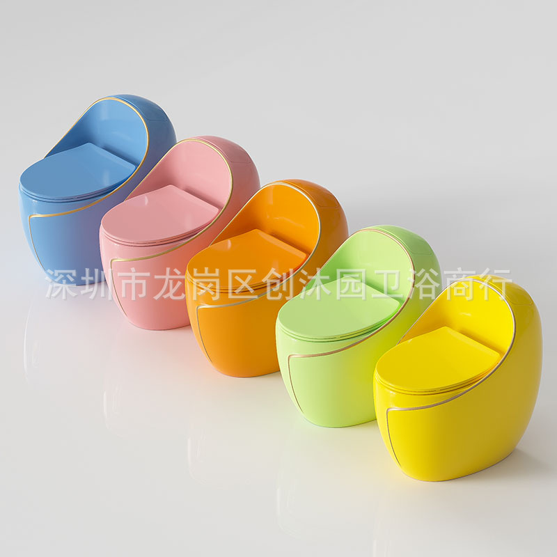 inodoro de asiento de inodoro doméstico pequeño tipo de baño de bombeo de gran impulso inodoro de asiento de inodoro en forma de huevo