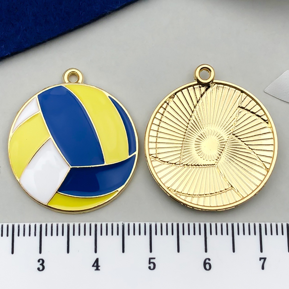 Yellow, football, volleyball, 27x, 25mm