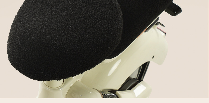 Suitable for Electric Vehicle Seat Cushion Cover, Thickened Plush Autumn and Winter Warm, Comfortable and Cute Corgi Simple and High-Looking Seat Cushion Cover