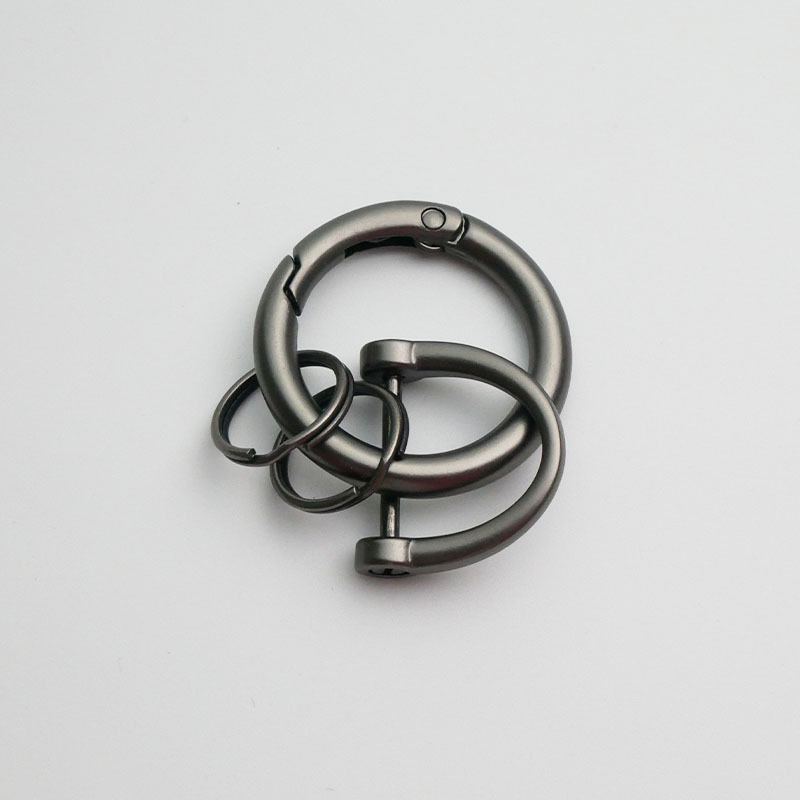 Zinc Alloy Ring Spring Open Ring Metal Electroplating Key Ring Ring Key Chain Hand Rope Bag Pendant Wholesale
