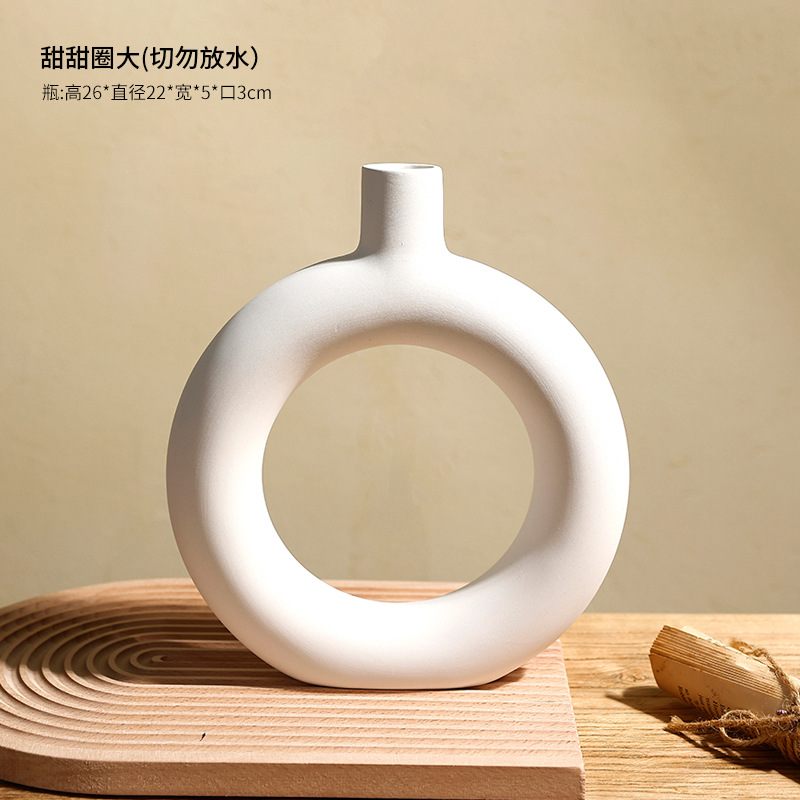 Fronteriza in-viento vasos de flores Nordic quema flores falsas flores secas adornos de cerámica en el hogar sala de estar vasos de flores contenedores