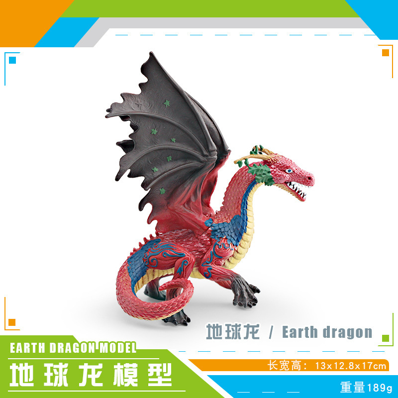 Exportación transfronteriza simulación de mitología occidental dragón modelo dragón de hielo dragón de acero fuego águila lobo dragón adornos estáticos de escritorio