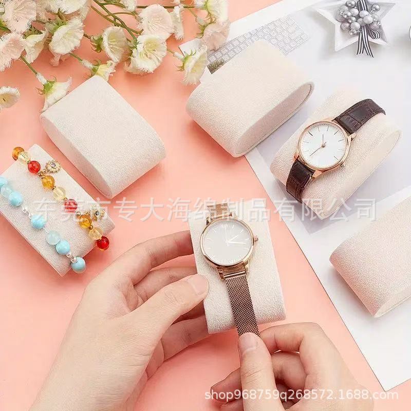 EVA手表枕头手链展示包收纳装轻奢摆摊支撑海绵礼品盒绒布小枕头