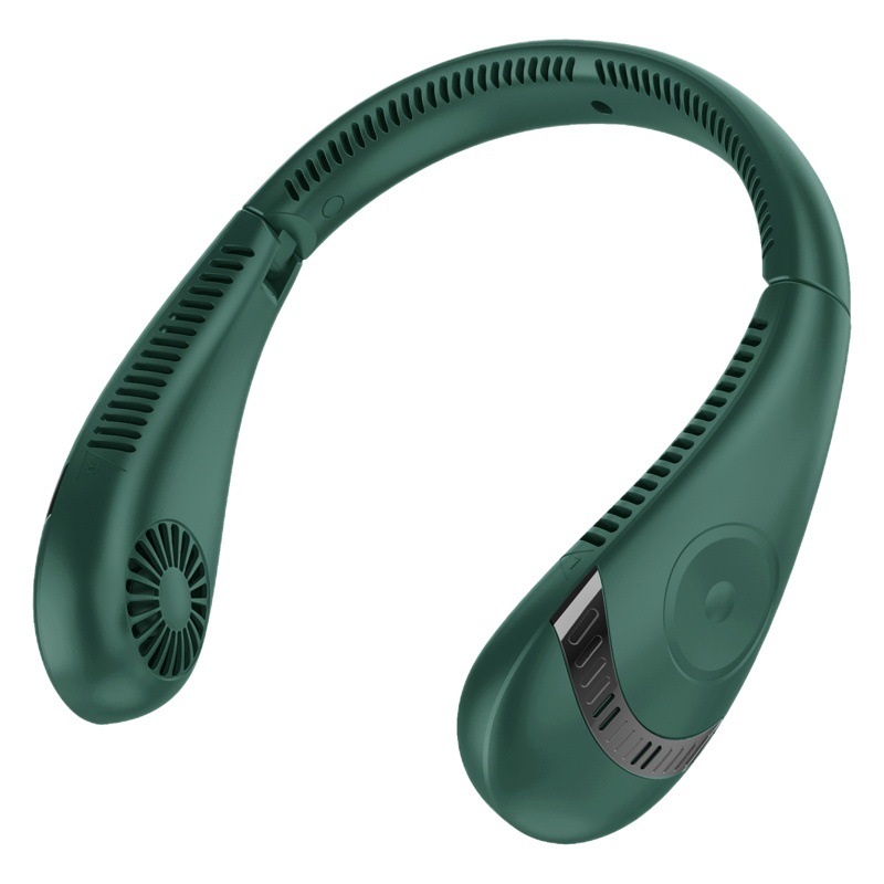 Ventilador de cuello colgante al por mayor de fábrica, tipo de cuello colgante perezoso, plegable, pequeño ventilador de cuello colgante recargable