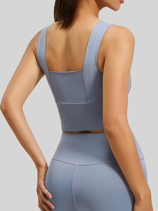 聚衣堂の広い肩の固定の女性の薄いタイプのランニングのフィットネスのベストの美背の防震の高強度のヨガの運動の下着|undefined