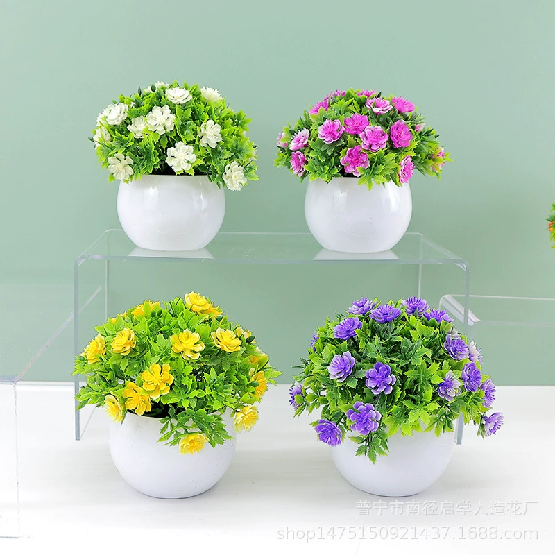 Трансграничная зеленая посадка Гостиная Декоративное украшение Поддельный цветок Ruyi Tree Room Обеденный стол Верхнее украшение Пластиковый цветок Искусство Растение в горшке