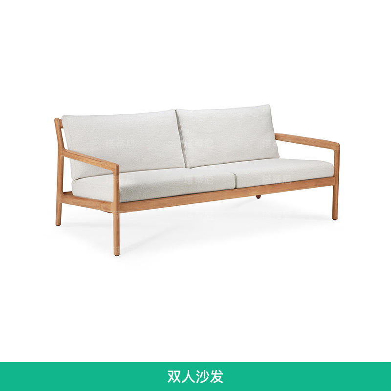 Sofá de teca para exteriores, muebles resistentes a la lluvia para jardín, patio, balcón, terraza de villa, conjunto de sofás de madera maciza para ocio.
