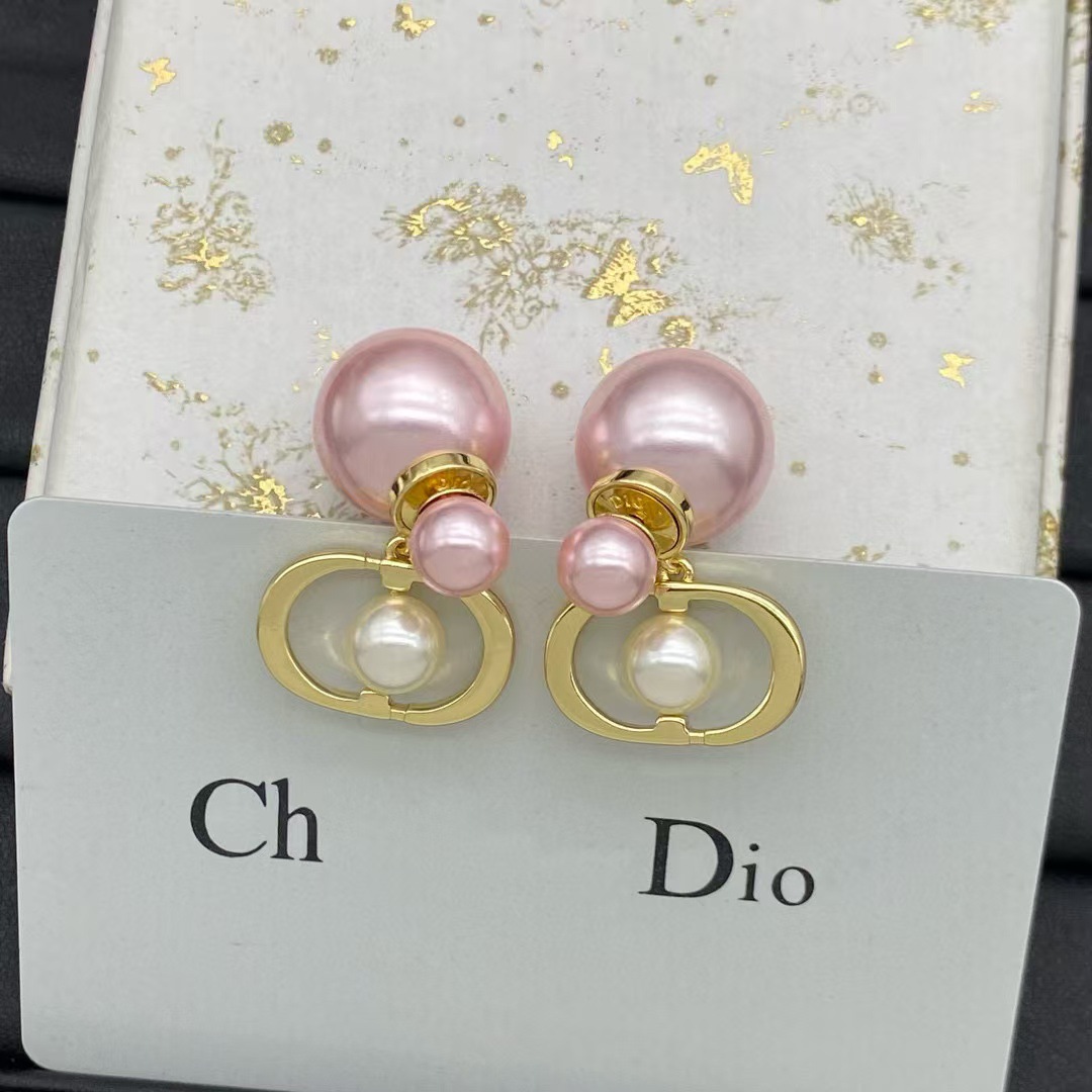 디네 CD 알파벳 돼지 코 크기 진주 귀걸이 여성 트렌드 왕홍 같은 클래식 황