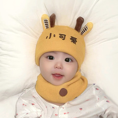 嬰兒帽子秋冬男寶寶女可愛超萌老虎加厚毛線新生幼兒冬季0-6個月3