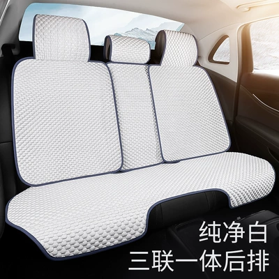 Universal Ventilated Truck Seat Cover – Cool pad - rear-seat-cushion-pure-white-ice-feeling-fabric-cushion