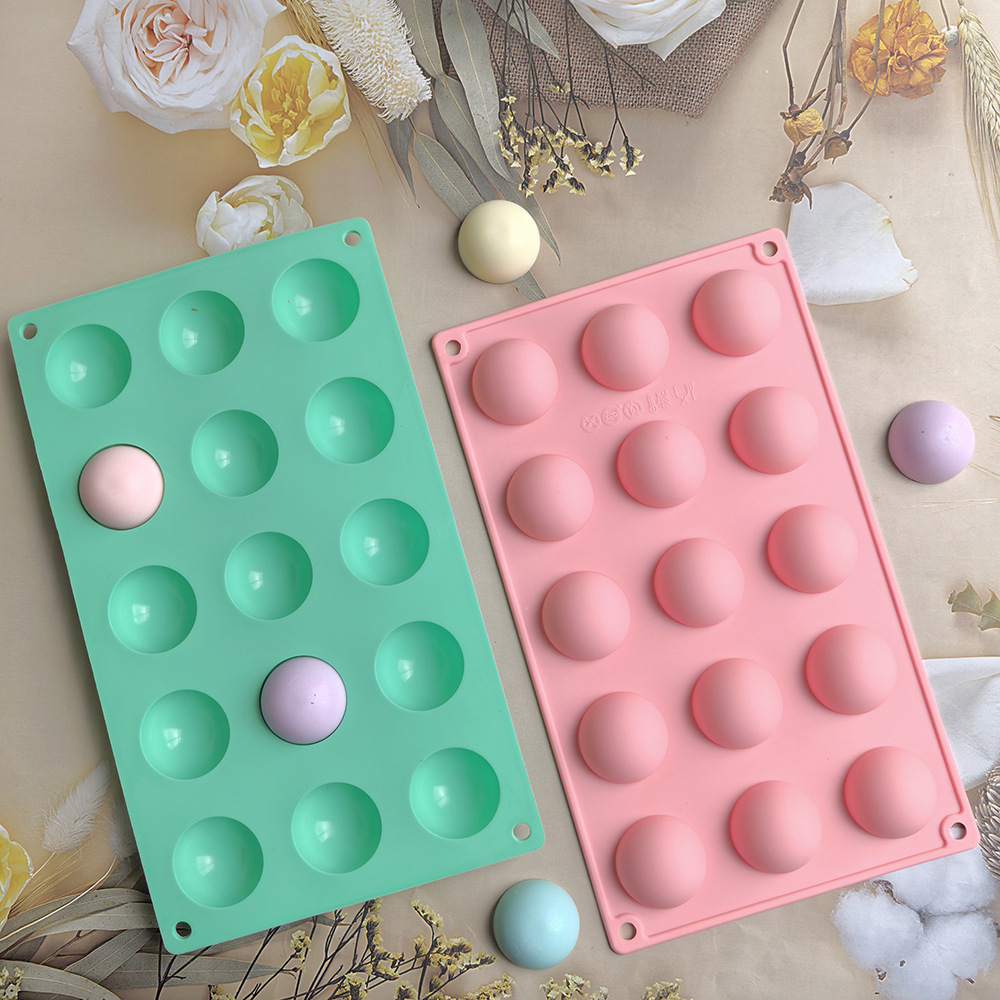 24 pequeñas semicirculares 437 molde de silicona para pastel de chocolate molde de pan herramientas de panadería de jalea