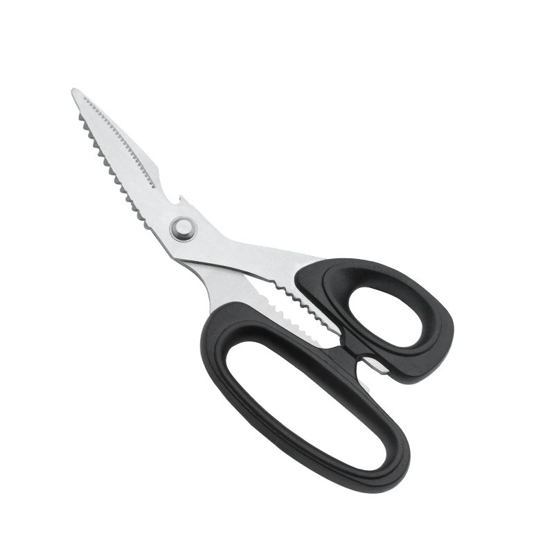 Strong household kitchen scissors for cutting chicken bones, save effort, stainless steel, fish scale scraper, meat cutting multifunction kitchen scissors