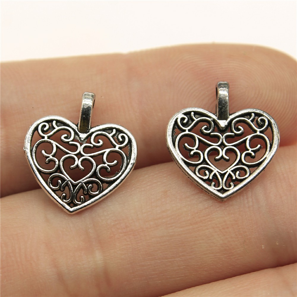 1 Piece Simple Style Heart Shape Alloy Plating Pendant Jewelry Accessories display picture 3