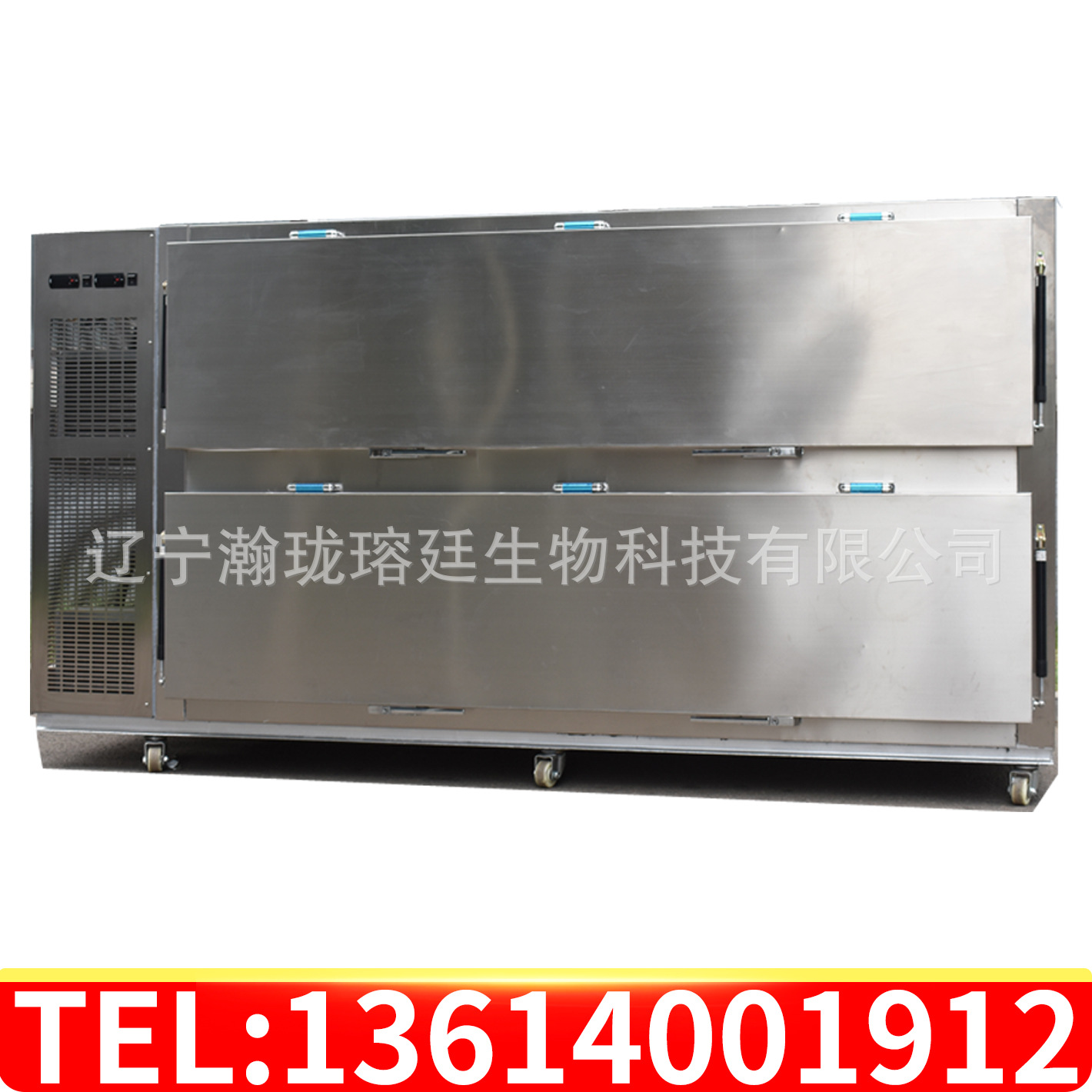 太平间殡仪馆用双人停尸柜不锈钢尸体冷藏箱二具侧开门遗体瞻仰柜