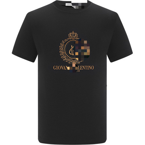 Zhuofanni Valentino Short-Sleeved T-Shirt Men's Summer Thin Breathable Stretch Cotton Round Neck Casual Embroidery Wholesale