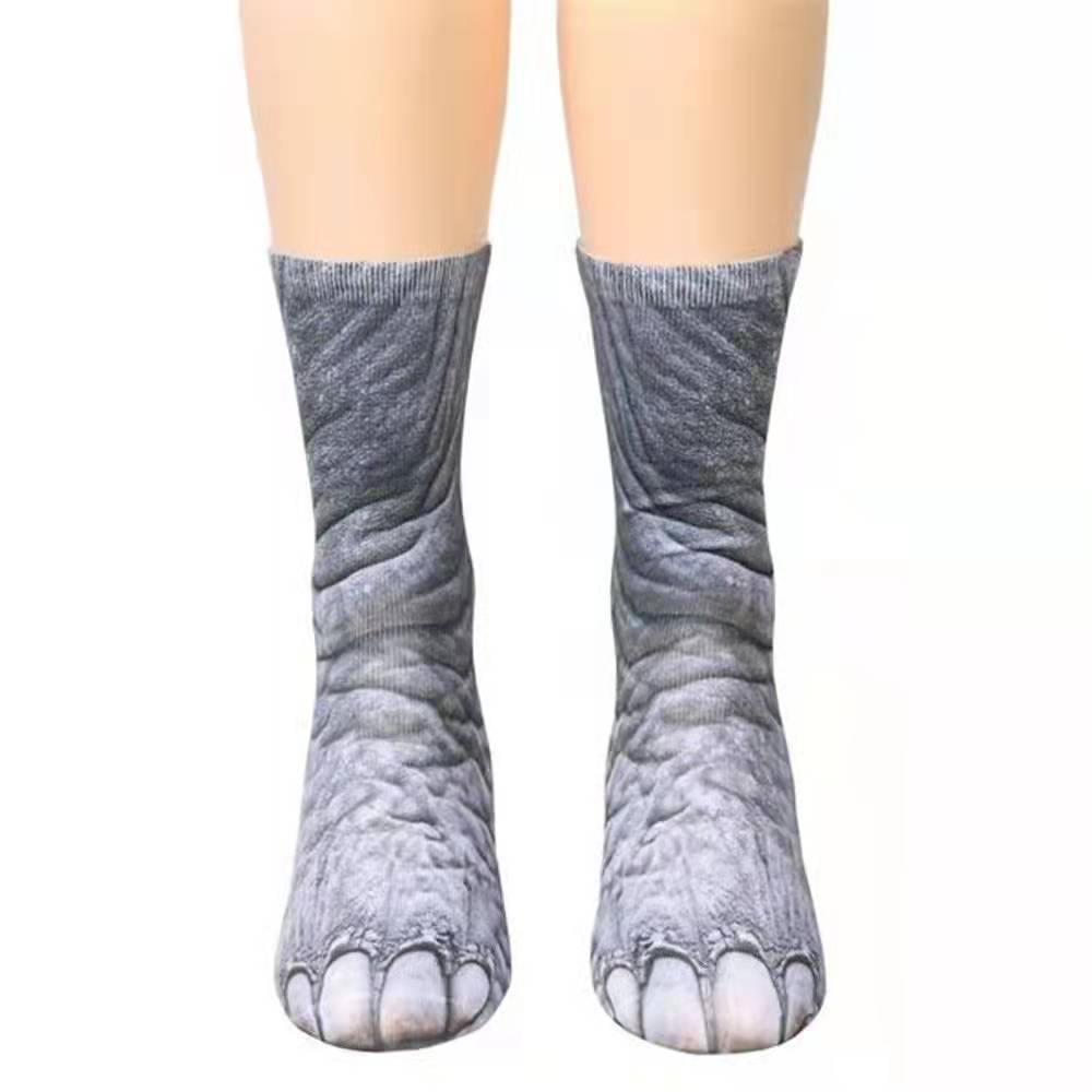 Tiktok popular 3D animal calcetines Impresión digital simulación calcetines gato y perro diversión divertida personalidad niños adultos al por mayor