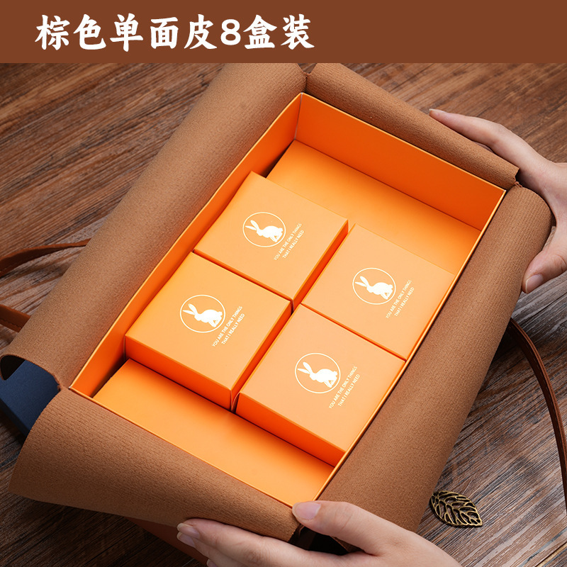中秋節月餅包装箱、お土産用革製ハンドバッグ、茶葉・コーヒー・ビジネス特産品・高級ギフトボックス|undefined
