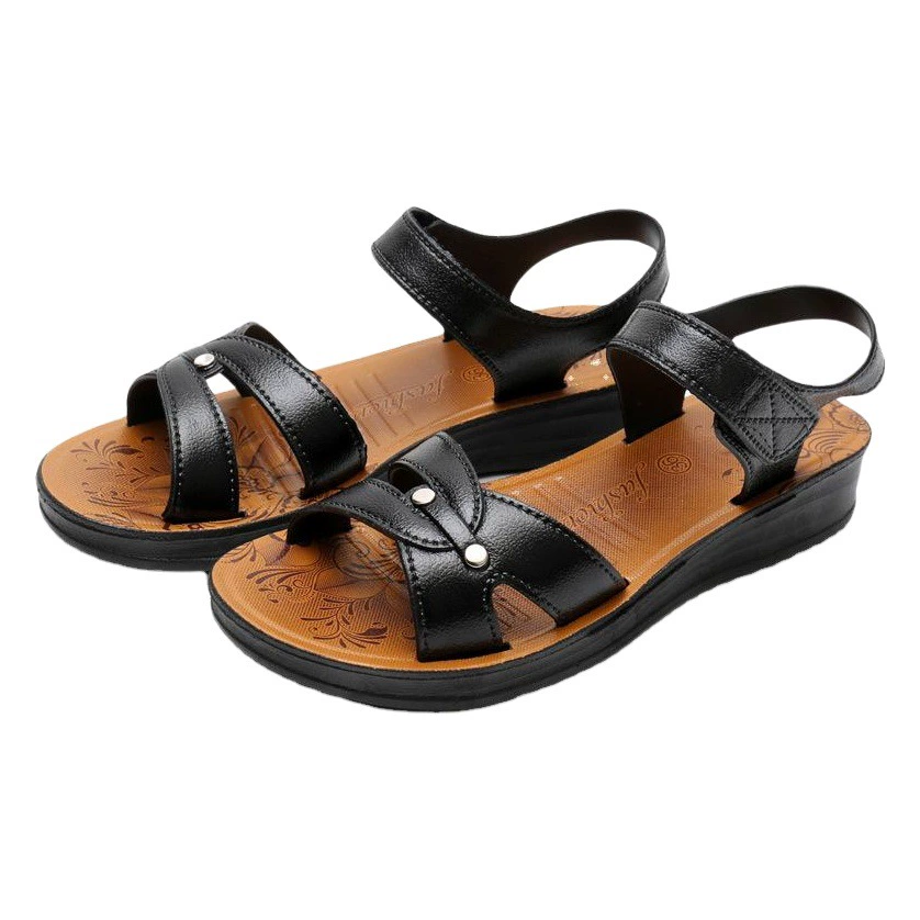 Женская обувь для внешней торговли, трансграничные летние новые износостойкие сандалии для среднего и пожилого возраста, матери носят пластиковую обувь, сандалии для пожилых женщин