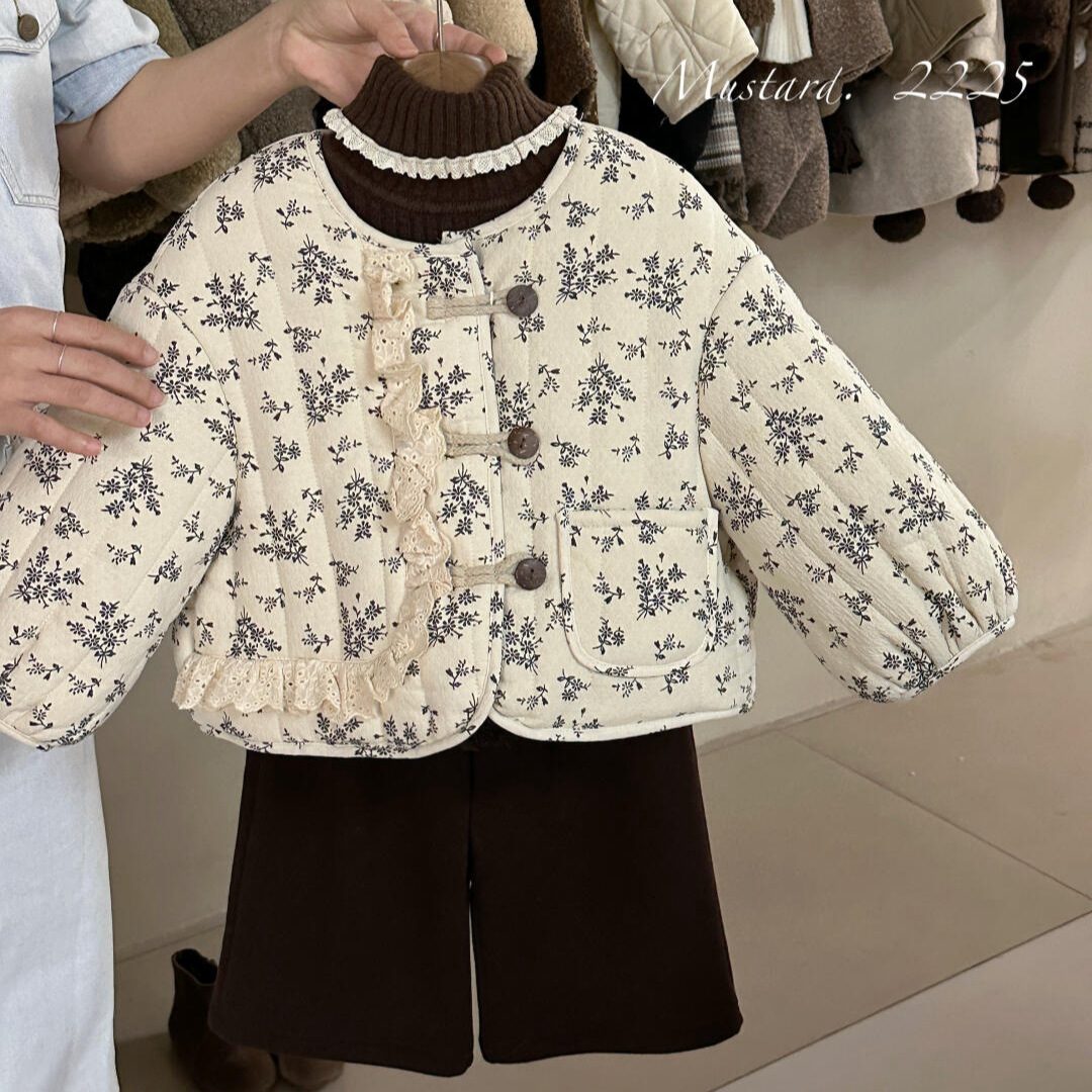 杰米熊 炸街熊猫冬季女童羽绒服棉服套装 湖州织里童装货源批发