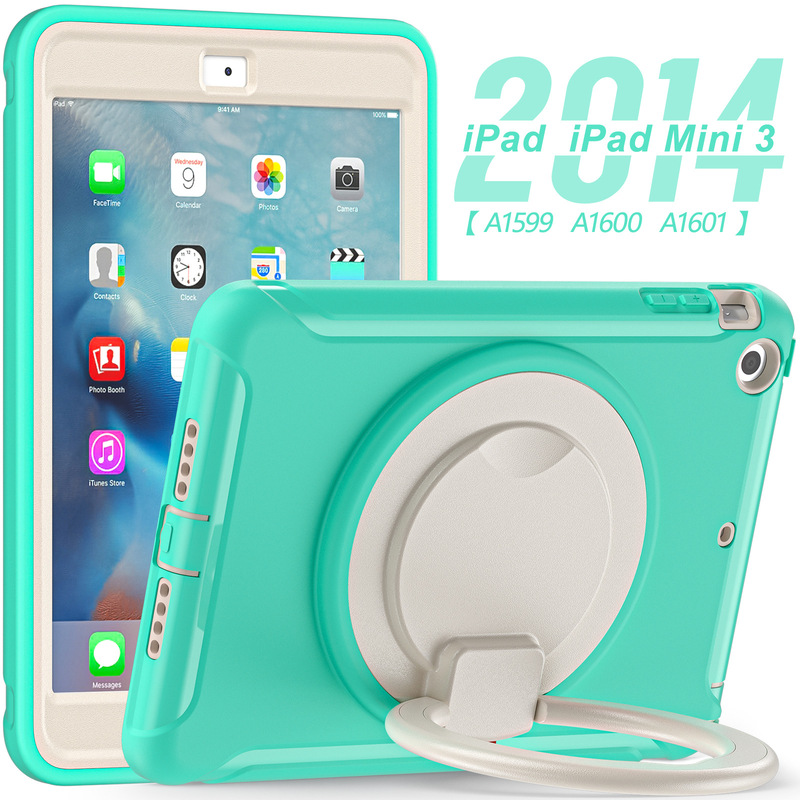 Suitable for iPad Mini 1/2/3, Shock-Resistant Tablet Protective Case with Rotating Stand for Free Rotation Suitable for iPad Mini 1/2/3, Shock-Resistant Tablet Protective Case with Rotating Stand for Free Rotation