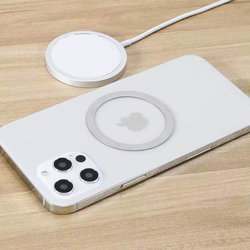 Магнитный кольцевой адаптер для MagSafe беспроводной зарядки, С-образный зажим, шлифованный