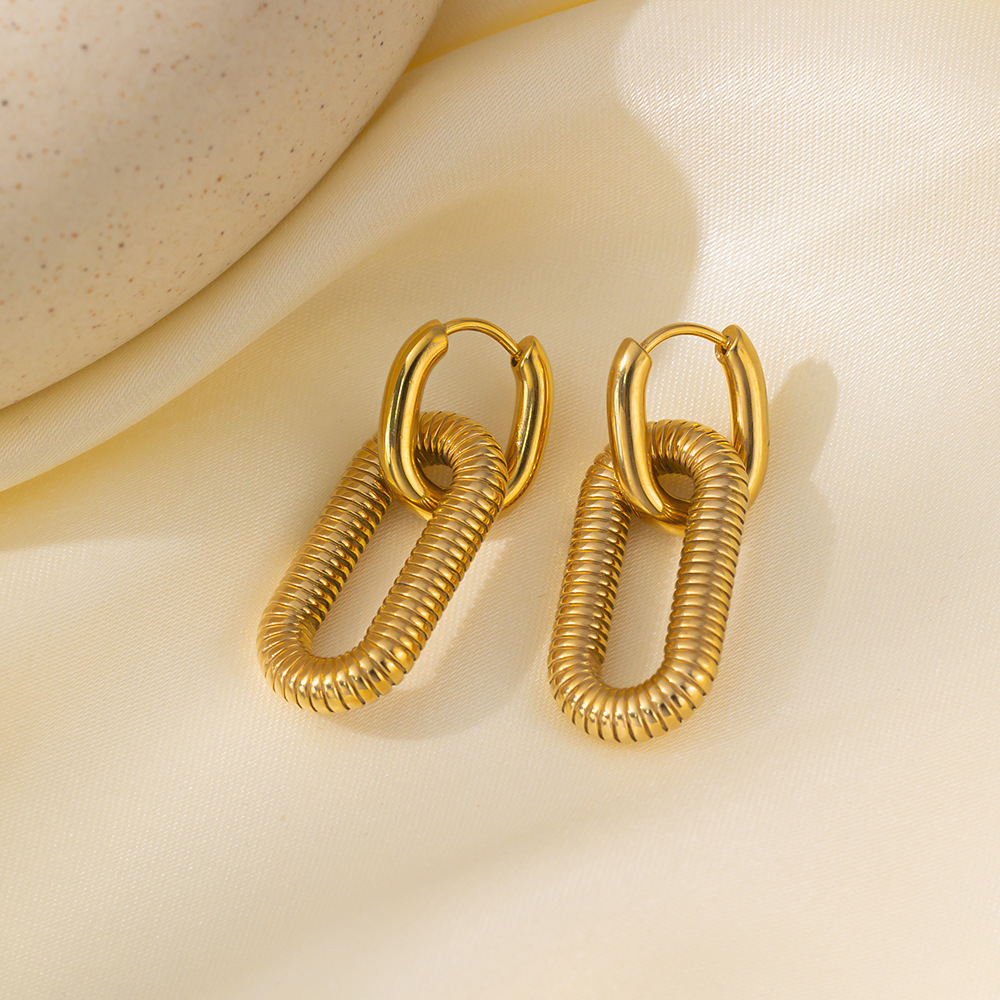 brand earrings stainless steel