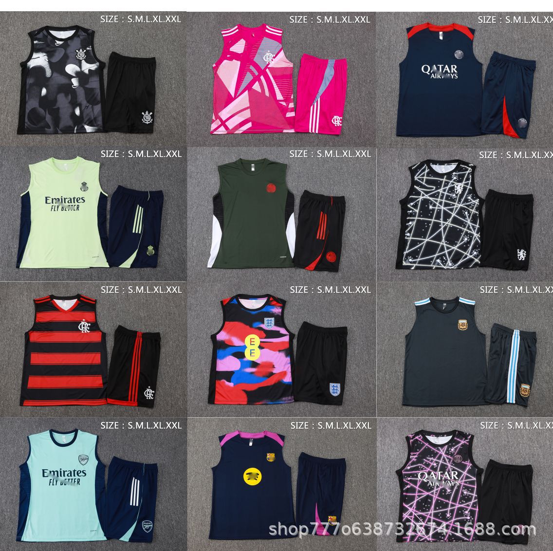 Vest Training Suit 2526 Season Inter Milan Argentina Barcelona Real Madrid France Germany Football Suit Wholesale
