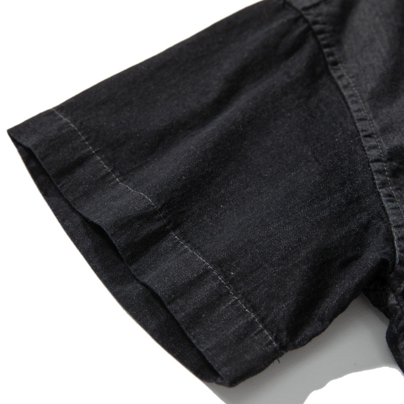Camicia vintage in jeans da uomo stile americano retrò_voghion.com