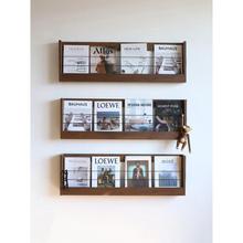 书架挂墙上置物架壁挂杂志架收纳架展示架客厅墙面装饰简易书报架