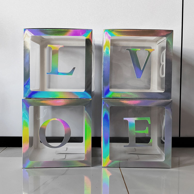 4个炫彩银盒子+炫彩银LOVE