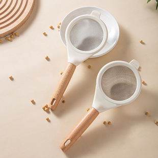 Stainless Steel Flour Sieve Kitchen Household Baking Fine Leak Sugar Sieve Juice Soybean Milk Residue Filter Wholesale
