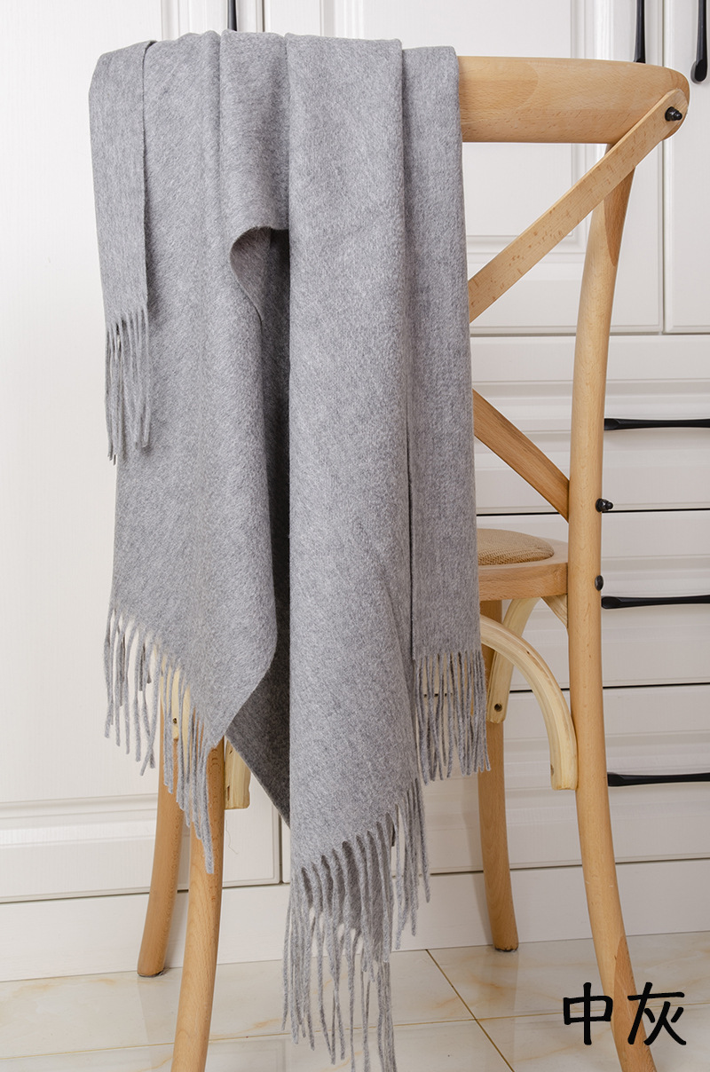 Fábrica de Mongolia Interior al por mayor de cachemira pura shoulderbands simple chal otoño invierno bufandas damas de cachemira caliente espesa