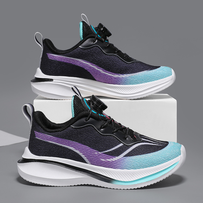 Boys' Red Rabbit 6Pro Running Shoes, New Summer Model, Breathable Mesh Children's Sports Shoes, Student Rotating Buckle Basketball Shoes