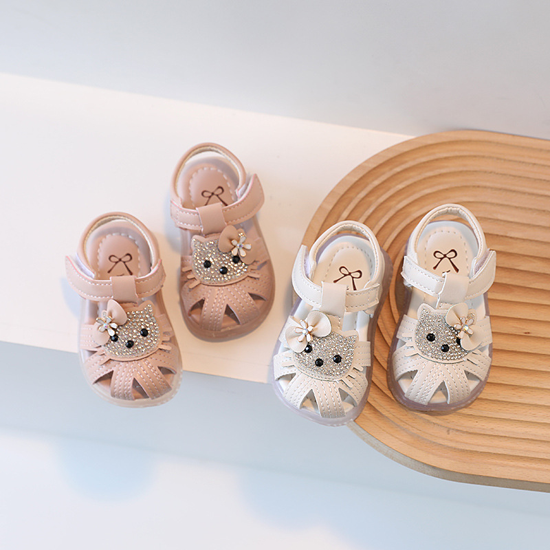 Sandali avvolti con scarpe da principessa antiscivolo per bambini con suola morbida per bambina estiva di 1-2 anni_voghion.com