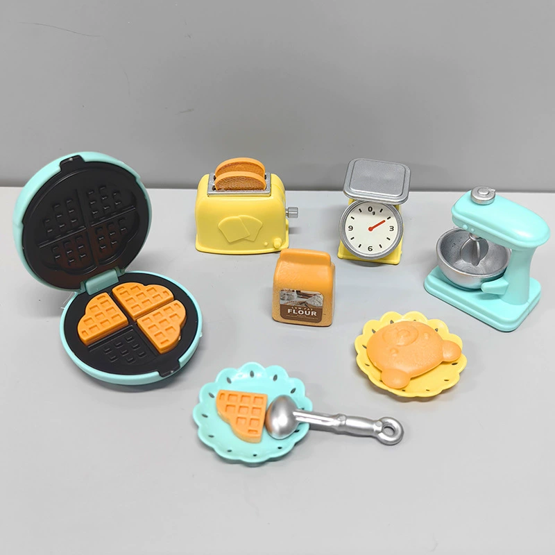 Семейный кукольный домик, игрушка, игра с маленькой едой, мебель с аксессуарами, хлеб