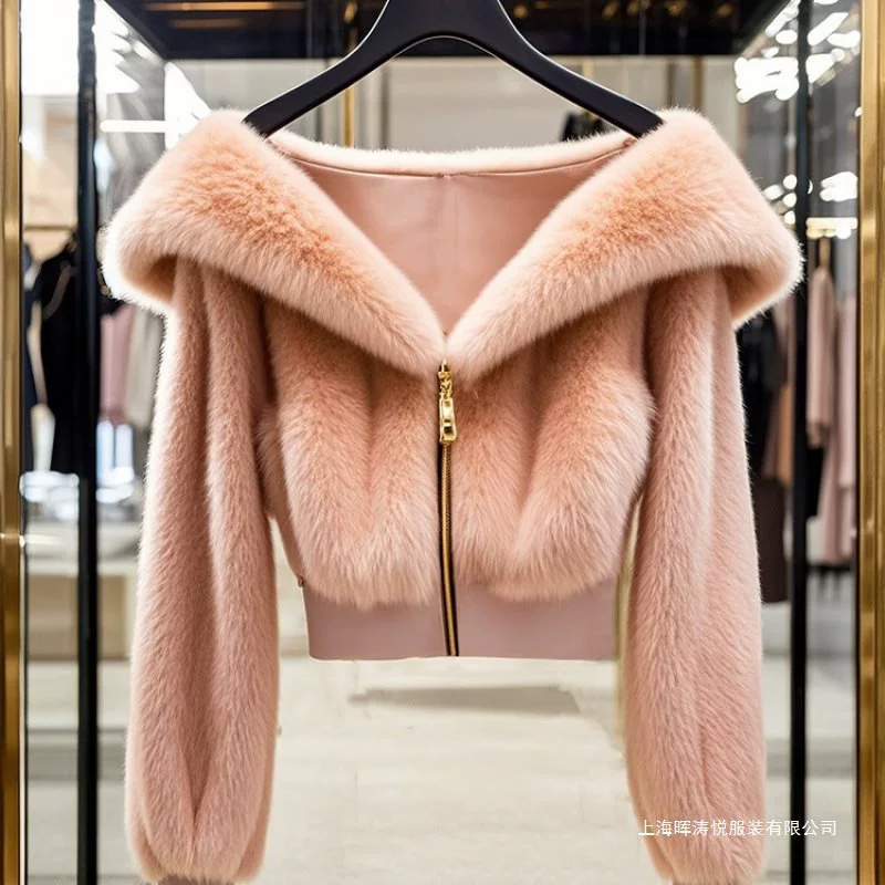 Зимний фиолетовый бархатный короткий жакет, стиль Chanel, высокая талия