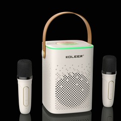 新型S888ダブルマイクk歌bluetoothスピーカー長航続低音携帯屋外生放送ダブルマイクスピーカー