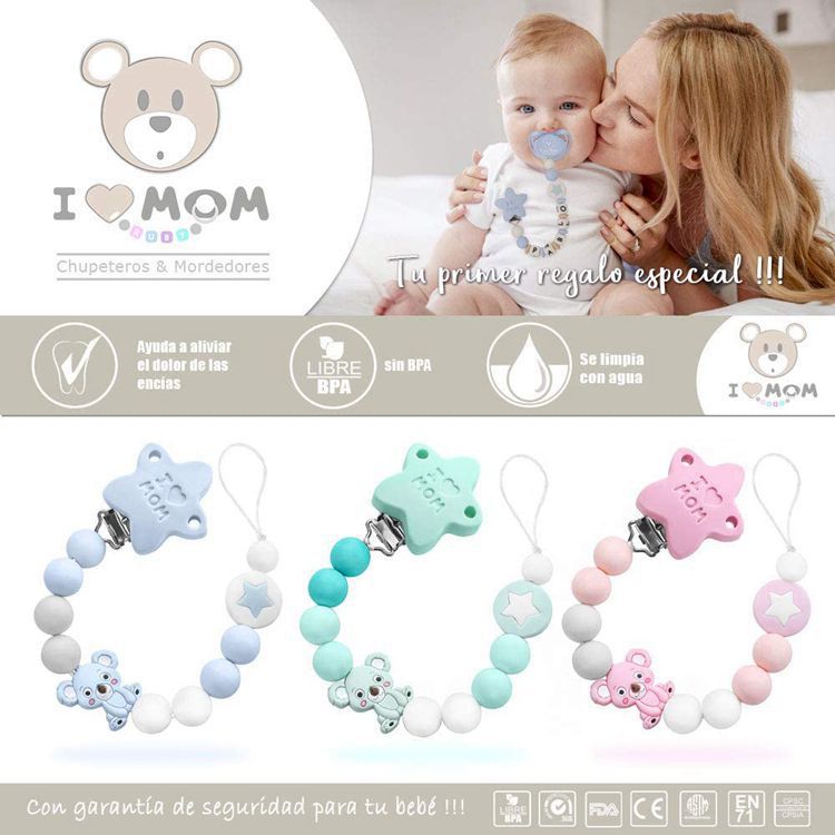 Baby Supplies Silicone Pacifier Chain Koala Cartoon Silicone Toy Bite Teething Chain New Style for Export 