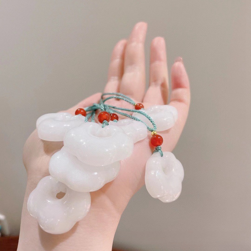 황금 비단 옥 순백색 루이 자물쇠