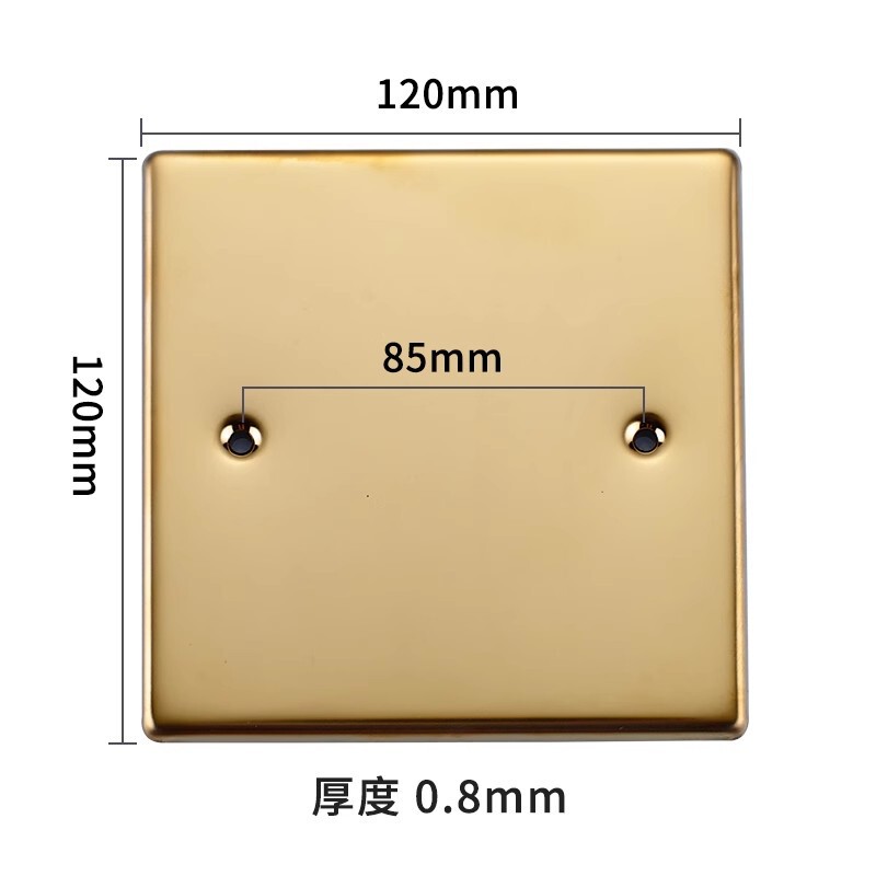 New 120 stainless steel g gold ground socket cover accessories dustproof ground socket sealing plate blank plate universal bottom box