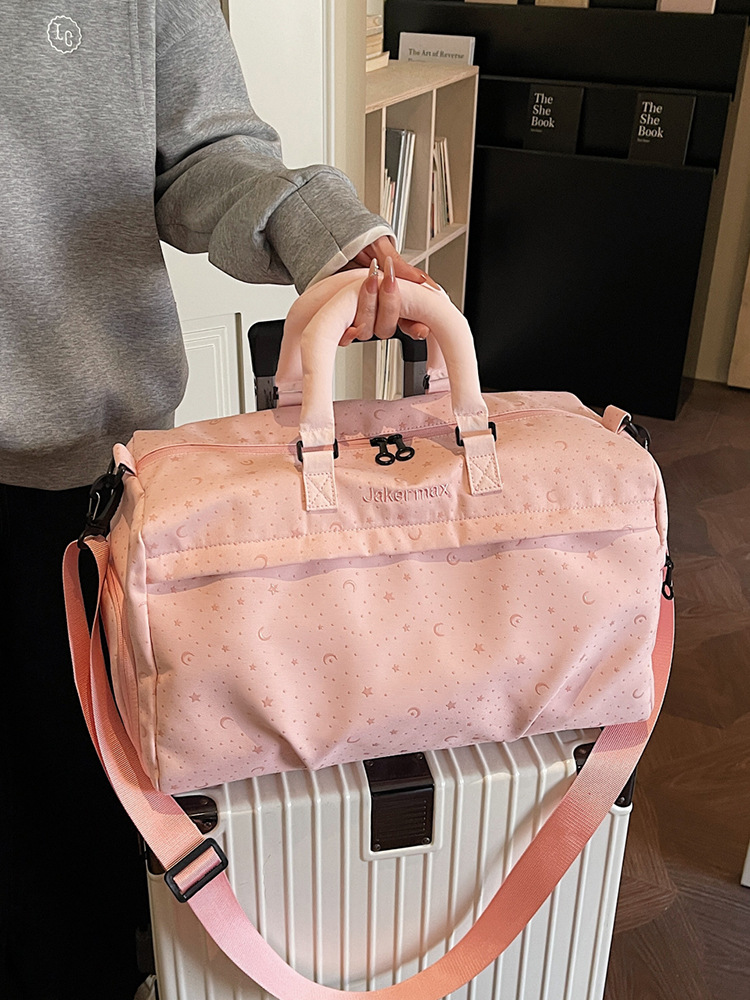 Bolsa de viaje de gran capacidad de viaje de corta distancia, bolsa de equipaje de mano de moda de mujer, bolsa de ejercicio deportiva ligera, bolsa de almacenamiento en espera de producción image 1