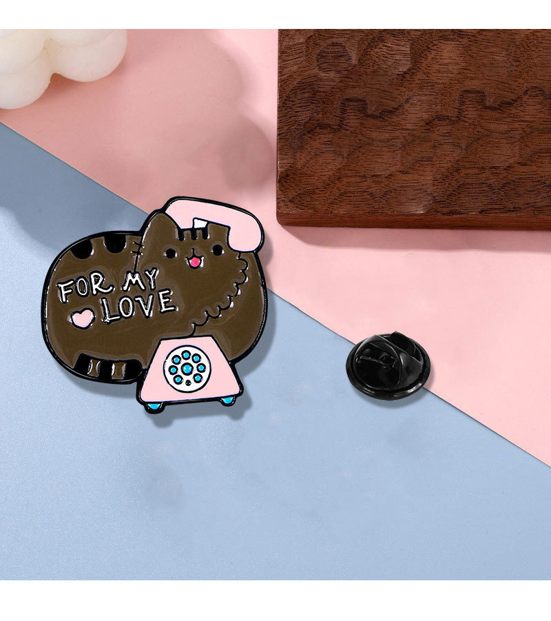 6g Weight Cartoon Style Cute Pin Cat Mermaid Alloy Enamel Unisex Brooches