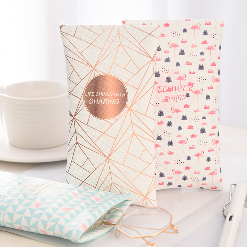 Glasses bag elastic mouth sunglasses sunglasses Flamingo storage box South Korea fresh Nordic glasses bag in stock wholesale