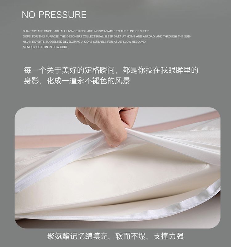 Deep sleep memory foam pillow with zero pressure cervical support