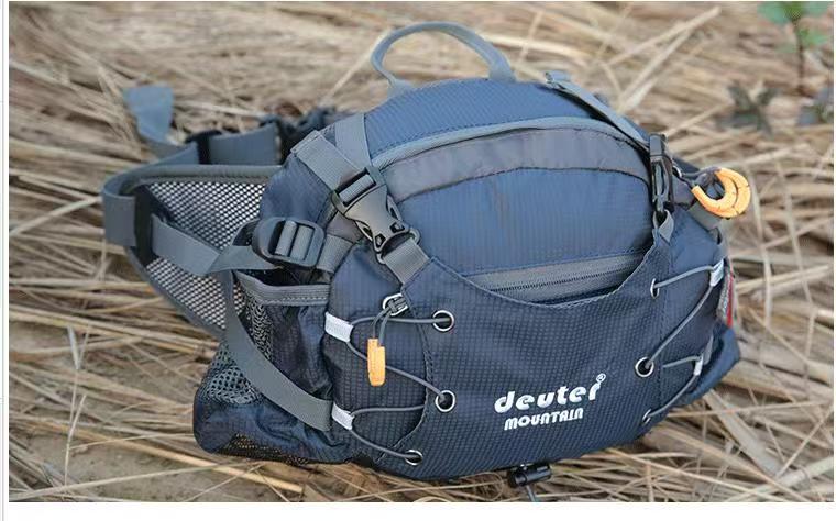 Riñonera de montañismo de deportes al aire libre, de gran capacidad, de un solo hombro, diagonal, multibolsillos, portátil y duradero, para acampar, viaje, viaje, riñonera