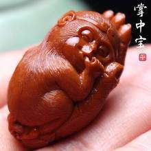橄榄核雕苏工纯手工雕刻大籽掌中宝掌中猴单籽吊坠小猴佛头手批发