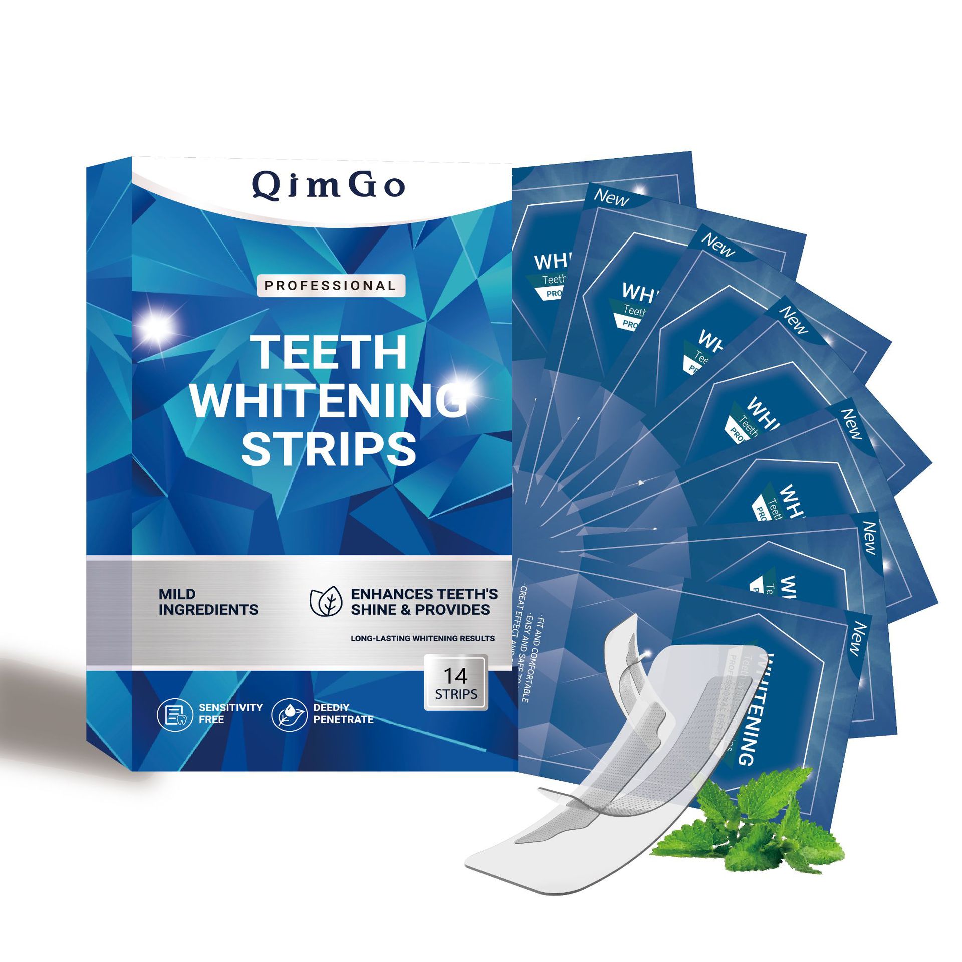 Dry Teeth Whitening Strips Residue Free Oral Hygiene Product For Removing Yellow Teeth Beauty Health Solution_voghion.com