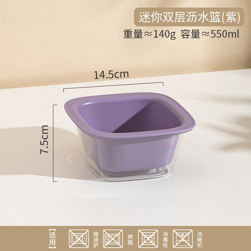 可爱卡通大眼睛沥水篮卡哇伊小号洗水果篮子方便糖果色多巴胺沥盆|undefined